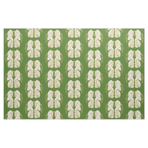 Gold and White Celtic Birds Fabric