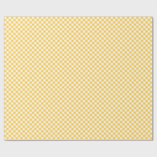 Gold and White chequered Wrapping Paper