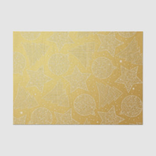 Gold and White Christmas Pattern Tissue Paper