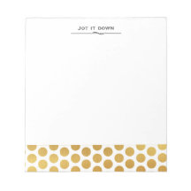 Gold and White elegant notepad