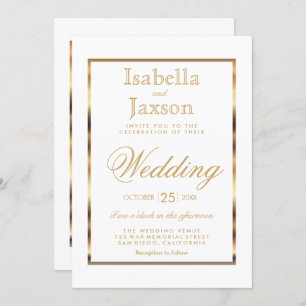 Gold and White Invitation