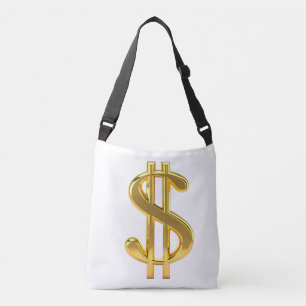 Gold and White Money Bag