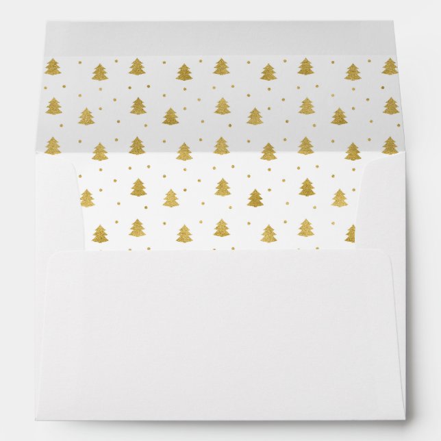 Gold and White Pine Trees Envelope (Back (Bottom))