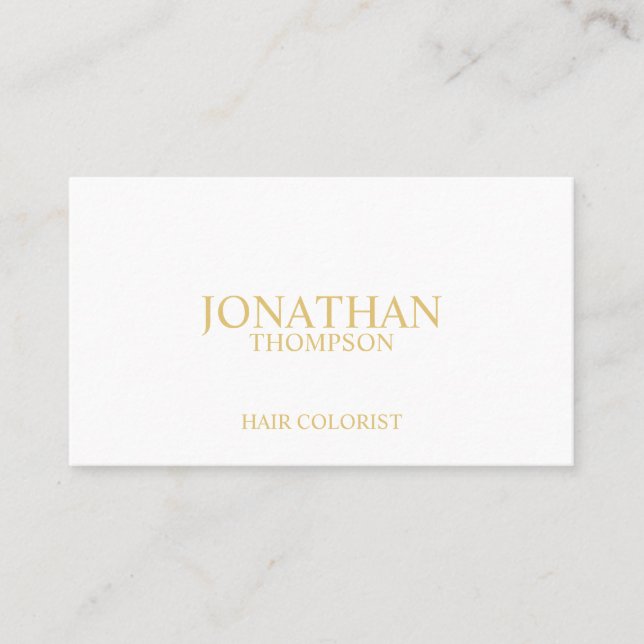 Gold and White Professional Appointment Card (Front)