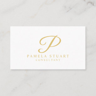 Gold and White Professional Appointment Card