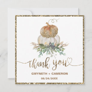 Gold and White Pumpkins Fall thank you
