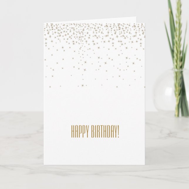 Gold and White Sparkles Card (Front)