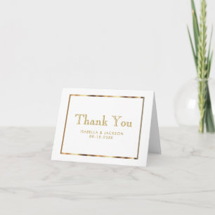 Gold and White - Thank You Card