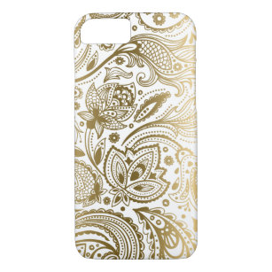 Gold And White Vintage Floral Paisley Case-Mate iPhone Case