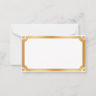 Gold and White Wedding Advice and Wishes Card