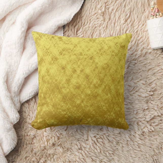 Gold and yellow foil plated abstract design cushion (Blanket)