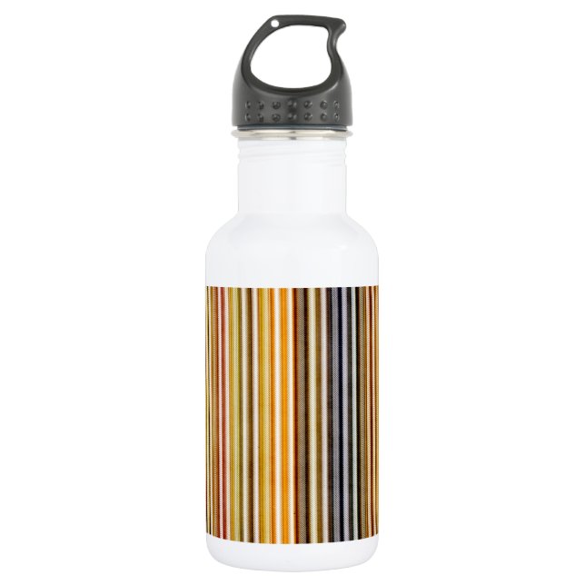 Gold and Yellow Stripes 532 Ml Water Bottle (Front)