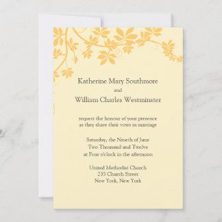 Gold And Yellow Wedding Invitations