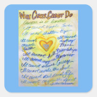 Gold Angel What Cancer Cannot Do Poem Decals