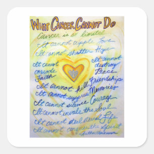 Gold Angel What Cancer Cannot Do Poem Stickers