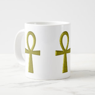 Gold Ankh Jumbo Mug
