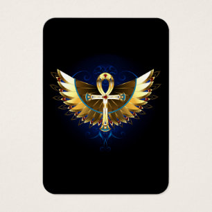 Gold Ankh with Wings