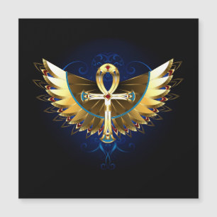 Gold Ankh with Wings