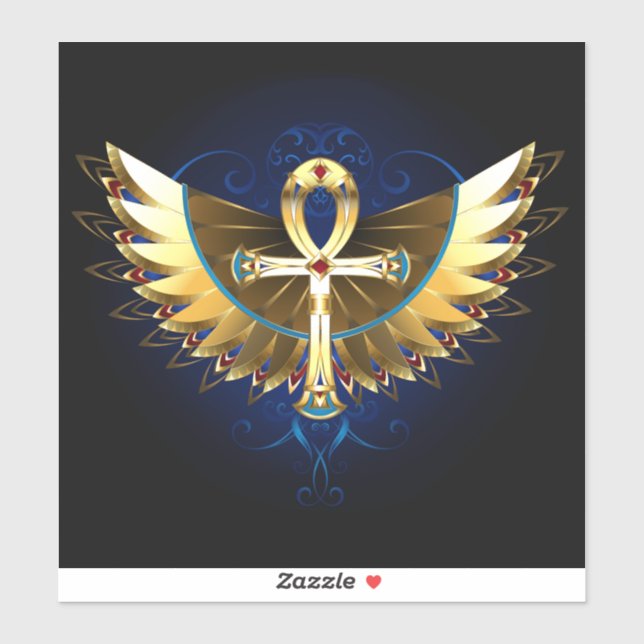 Gold Ankh with Wings (Sheet)