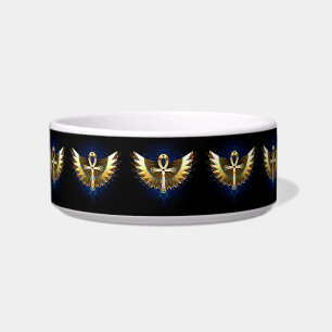 Gold Ankh with Wings Bowl