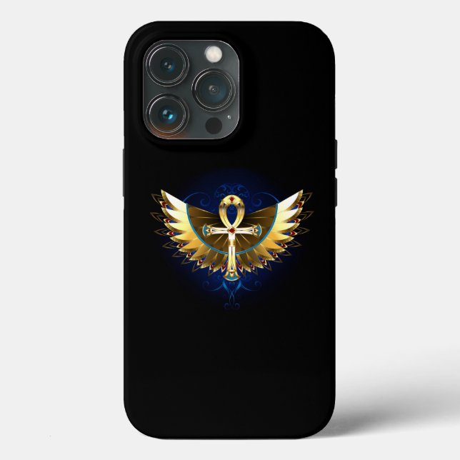 Gold Ankh with Wings Case-Mate iPhone Case (Back)