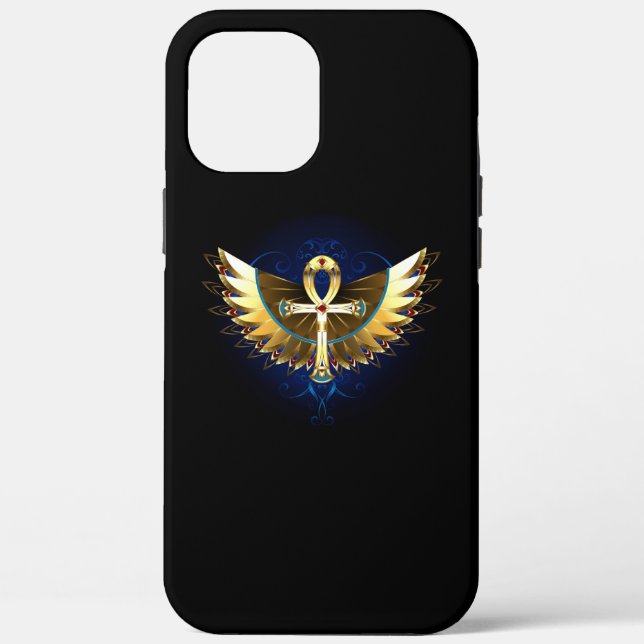 Gold Ankh with Wings Case-Mate iPhone Case (Back)