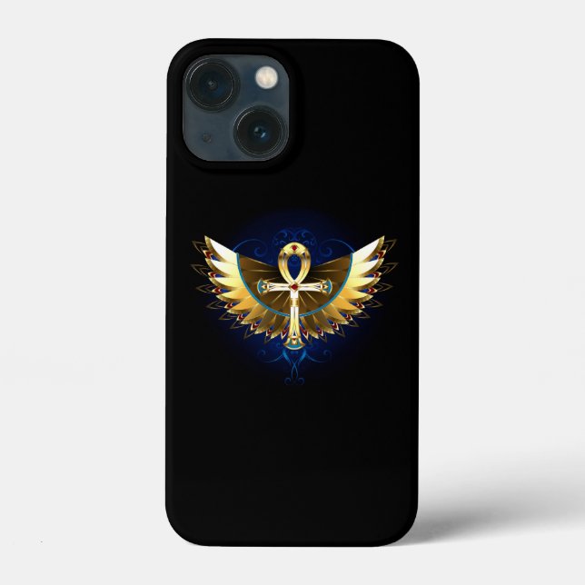 Gold Ankh with Wings Case-Mate iPhone Case (Back)