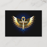 Gold Ankh with Wings
