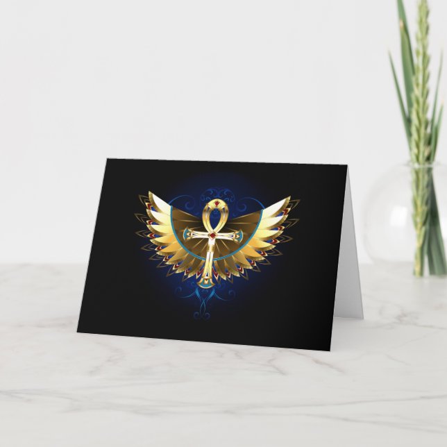 Gold Ankh with Wings Programme (Front)