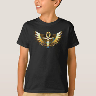 Gold Ankh with Wings T-Shirt
