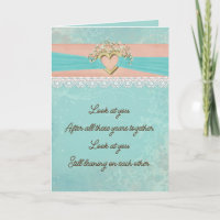 Gold Anniversary Heart and Lace 
