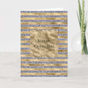 Gold Antique Purple Glitter Glitz Stripes   Card