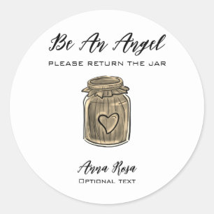 *~* Gold  AP30 Whimsical Return jar Canning Mason Classic Round Sticker