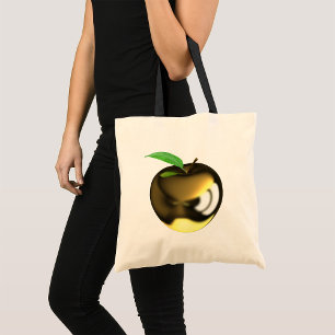 Gold Apple Golden Fruit Tote Bag