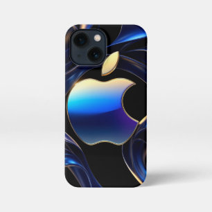 Gold Apple Luxe ✨ Metallic Liquid Ribbons Elegant iPhone 13 Mini Case