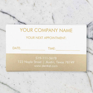 Gold Appointment Card