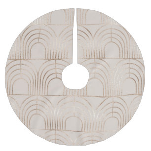 Gold Arch Tiles Art Deco. Brushed Polyester Tree Skirt