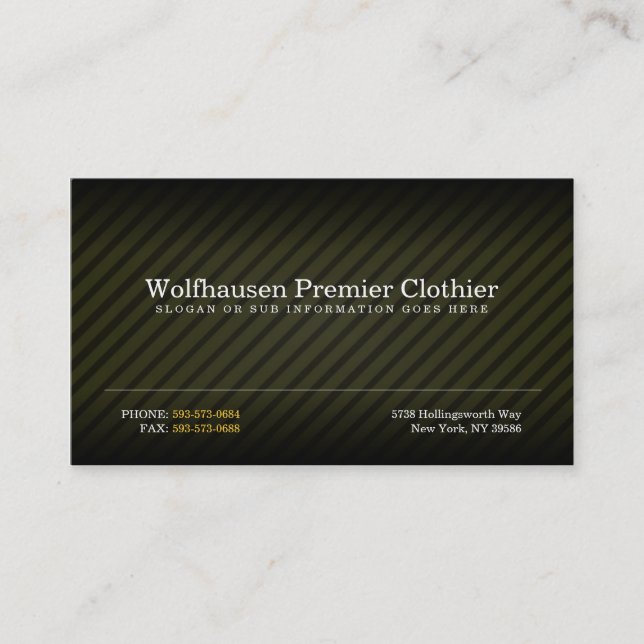 Gold Armani Suit Business Cards (Front)