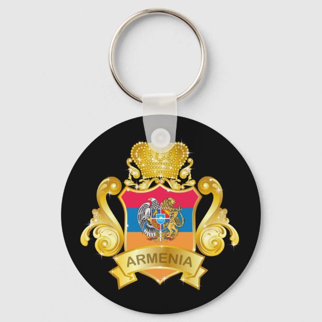 Gold Armenia Key Ring (Front)