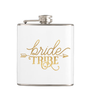 Gold Arrow Bride Tribe Flask