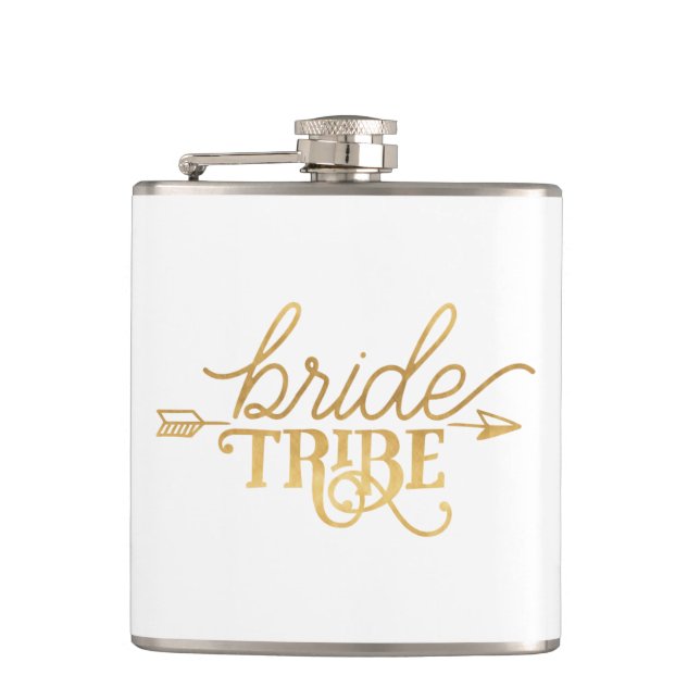 Gold Arrow Bride Tribe Flask (Front)