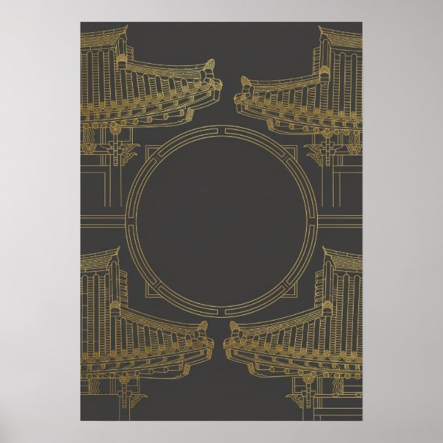 Gold Art Deco Architecture Poster (Front)