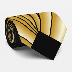 Gold Art Deco Design Tie
