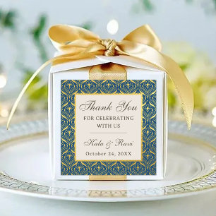 Gold Art Deco Floral Return Gift Favour