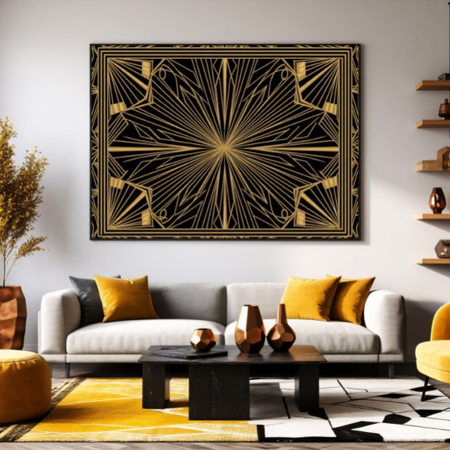 Gold Art Deco Luxury Art Canvas Print (Creator Uploaded)