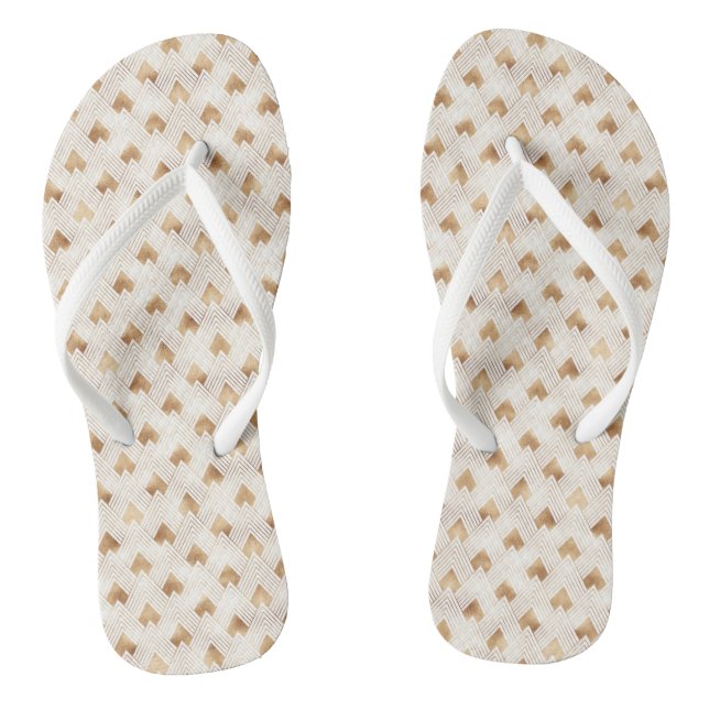 Gold Art Deco Pattern Jandals (Footbed)