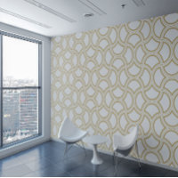 Gold Art Deco Pattern On White