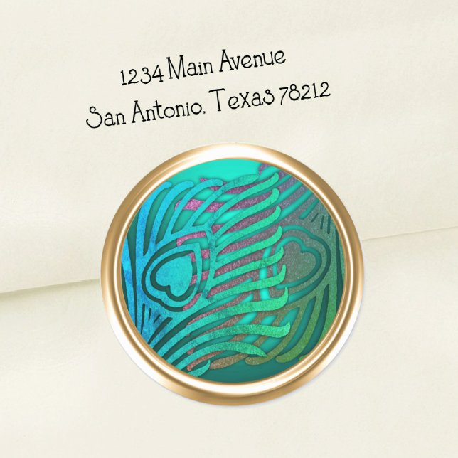 Gold Art Deco Peacock Envelope Seal (Creator Uploaded)