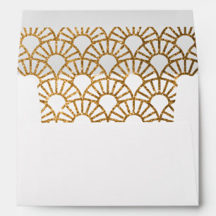 Gold Art Deco Wedding Invitation Suite Envelope