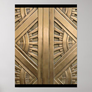 gold, art nouveau,art deco,vintage,chic,elegant,vi poster